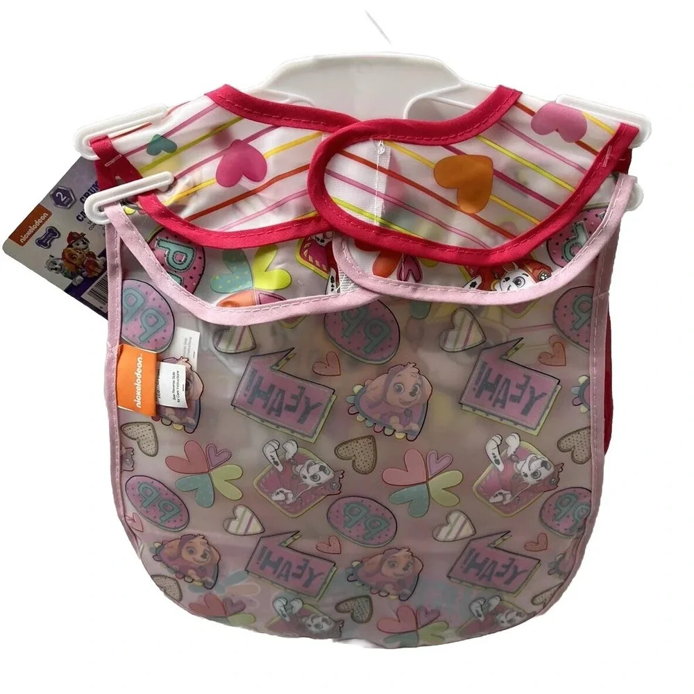 Paw Patrol 2-Pack Toddler Baby Bibs Marshall Nickelodeon Water Resistant